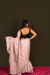 ruffle cotton saree